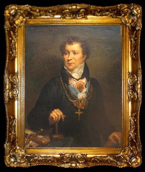 framed  Antoni Brodowski Portrait of Ludwik Osinski., ta009-2